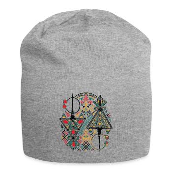 Bijoux de Kabylie - Bonnet en jersey - gris chiné - Devant