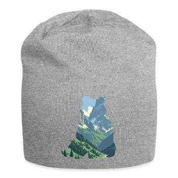 Conservation de la nature des paysages d’ours - Bonnet en jersey - gris chiné - Devant