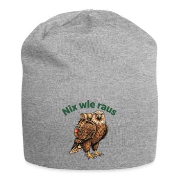 Nix wie raus Natur Abenteuer Adler - Jersey-Beanie - Grau meliert - Vorne