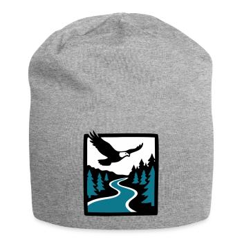 Eagle River Forest Graphic - Jersey Beanie - heather grey - Front