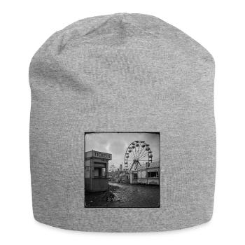 Raccoon Lost Place Funfair Vintage Animal Crime - Jersey Beanie - heather grey - Front