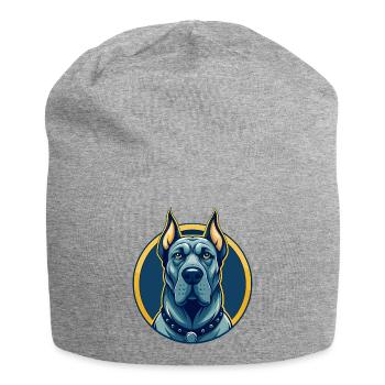 Dogge Kawaii Maskottchen Cartoon Clipart Logo - Jersey-Beanie - Grau meliert - Vorne