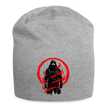 Dunkler Schatten Ninja Ring - Jersey-Beanie - Grau meliert - Vorne