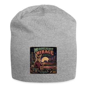 Vintage Motel Spruch Wüste Oldtimer Halloween - Jersey-Beanie - Grau meliert - Vorne