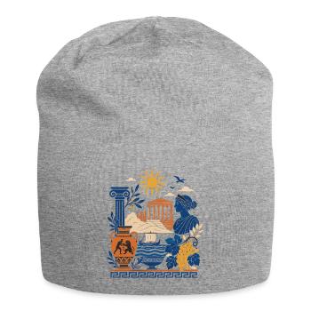 Antike Sonnentempel Collage - Jersey-Beanie - Grau meliert - Vorne
