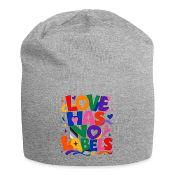 Love Has No Labels Saying for Gay & Queer Fans - Jersey Beanie - heather grey - Front