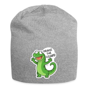 Lizard, Eidechse - Jersey-Beanie - Grau meliert - Vorne
