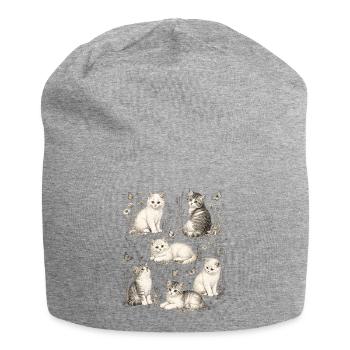 Kätzchennatur - Jersey-Beanie - Grau meliert - Vorne