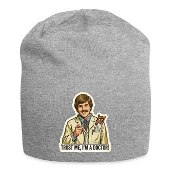 Vertrau mir, ich bin ein Arzt – lustiges Chirurgendesign - Jersey-Beanie - Grau meliert - Vorne