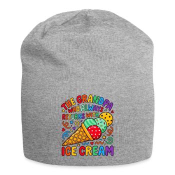 Opa Bringt Immer Eiscreme - Jersey Beanie - heather grey - Front