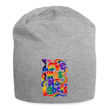 Love Has No Labels Saying for Gays & Lesbians - Jersey Beanie - heather grey - Front