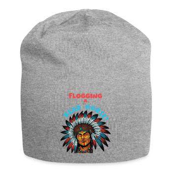 Flogging a Dead Horse – Native Chief - Jersey Beanie - heather grey - Front