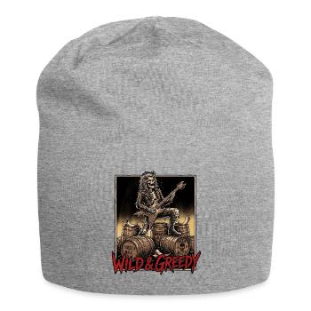 80s Heavy Metal Wild and Greedy Beer Festival - Jersey Beanie - heather grey - Front
