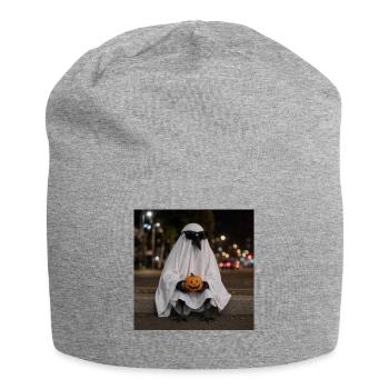 Raven Ghost Sunglasses T-Shirt Halloween - Jersey Beanie - heather grey - Front