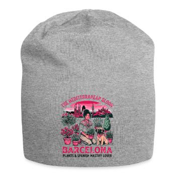 The Barcelona Plants And Spanish Mastiff Lover - Jersey Beanie - heather grey - Front