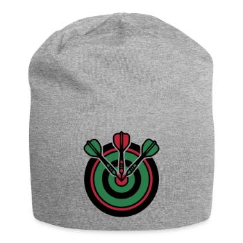 Dartboard Pfeile Logo - Jersey-Beanie - Grau meliert - Vorne