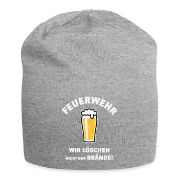 Feuerwehr – Wir Löschen Nicht Nur Brände! NEG - Jersey-Beanie - Grau meliert - Vorne