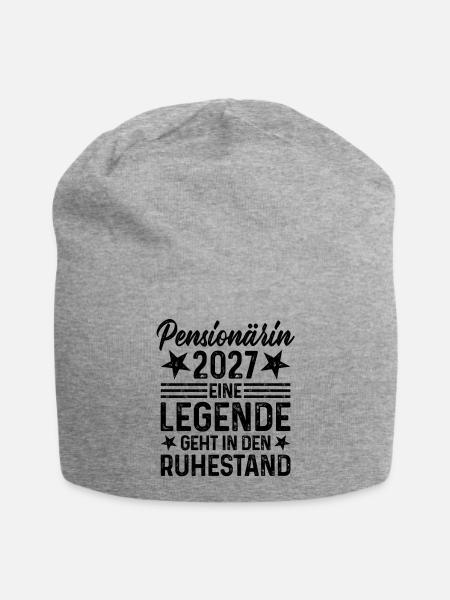 Pensionärin 2027 Legende geht in den Ruhestand - Jersey-Beanie - Grau meliert