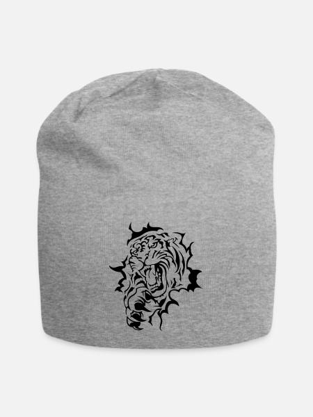 Tiger - Jersey-Beanie - Grau meliert