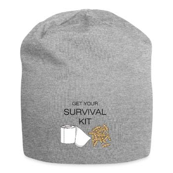 Kit de survie kit de survie papier hygiénique et nouilles - Bonnet en jersey - gris chiné - Devant