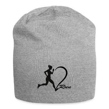 Runner Running Marathon RUN Running Shoes RunningGirl - Jersey Beanie - heather grey - Front