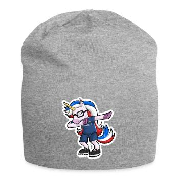 Licorne supporter équipe de france coupe du monde - Bonnet en jersey - gris chiné - Devant