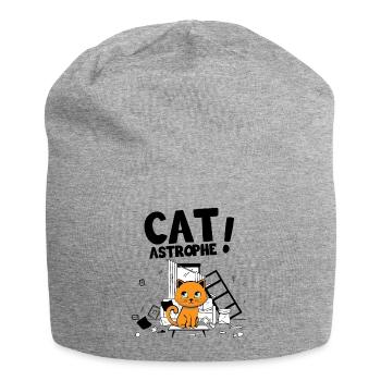 Cat Astrophe ! - Jeu de Mots Chatons Mignons - Bonnet en jersey - gris chiné - Devant
