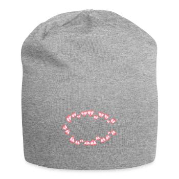 blüten tulpen blüte rosa - Jersey-Beanie - Grau meliert - Vorne