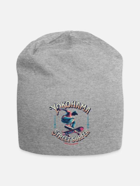 Yokohama Street Surfer - Skate like a Samurai - Jersey Beanie - heather grey