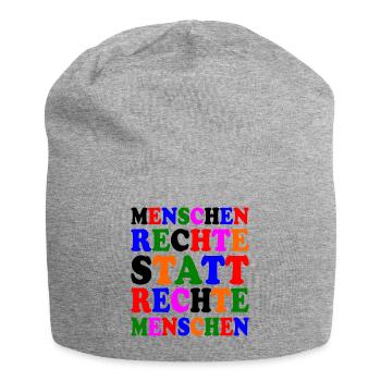 menschenrechte statt rechte menschen - Jersey-Beanie - Grau meliert - Vorne