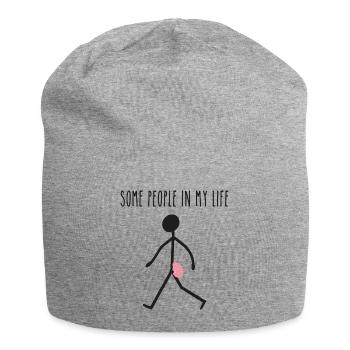 einige Menschen in meinem Leben - Jersey-Beanie - Grau meliert - Vorne