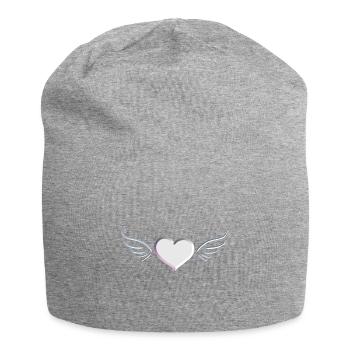 symbole du cœur d’ange argenté - Bonnet en jersey - gris chiné - Devant