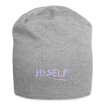 ich mich selbstliebe linie lila - Jersey-Beanie - Grau meliert - Vorne