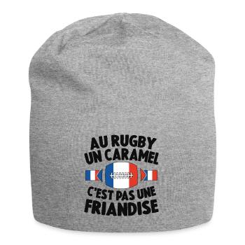 Au Rugby Un Caramel C'est Pas Une Friandise - Bonnet en jersey - gris chiné - Devant