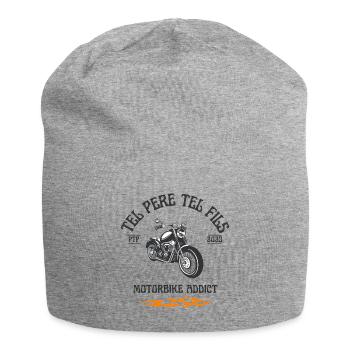 TEL PERE TEL FILS MOTORBIKE ADDICT - Bonnet en jersey - gris chiné - Devant