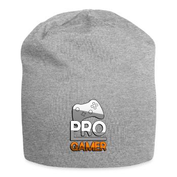 PRO GAMER (Orange) + Controller - Gaming - Jersey-Beanie - Grau meliert - Vorne