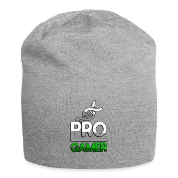 PRO GAMER (Grün) + DNA - Gaming - Jersey-Beanie - Grau meliert - Vorne