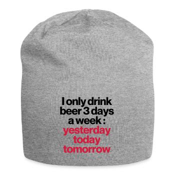 BUVEZ DE LA BIÈRE 3 JOURS PAR SEMAINE - Bonnet en jersey - gris chiné - Devant