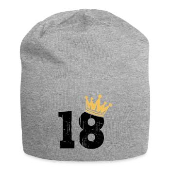 18 Crown 18th Birthday 18 years old - Jersey Beanie - heather grey - Front