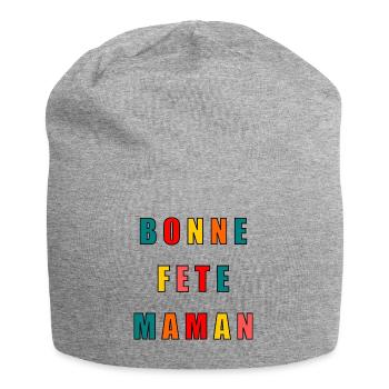 BONNE FÊTE. FÊTE DES MÈRES. FÊTE DES PÈRES. FÊTE - Bonnet en jersey - gris chiné - Devant