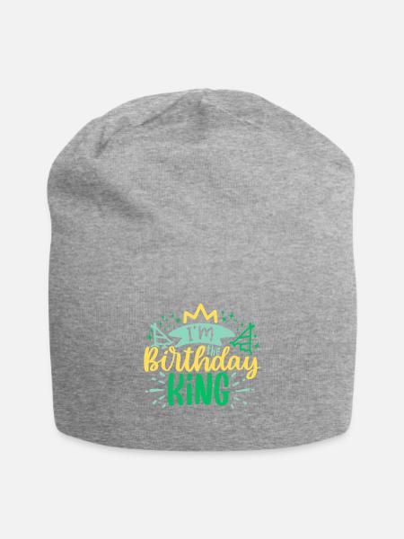 I'm the Birthday KING - Jersey-Beanie - Grau meliert