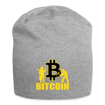 Bitcoin Satoshi Nakamoto - Jersey-Beanie - Grau meliert - Vorne