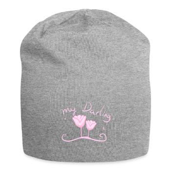 ma rose rose darling préférée Darling Flower - Bonnet en jersey - gris chiné - Devant