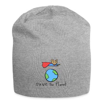 sauver la planète terre symbole héros voler - Bonnet en jersey - gris chiné - Devant