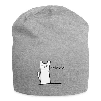 Katze verwirrt süß tier - Jersey-Beanie - Grau meliert - Vorne