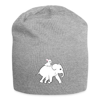 Animal Lapin Bébé Éléphant Symbole - Bonnet en jersey - gris chiné - Devant