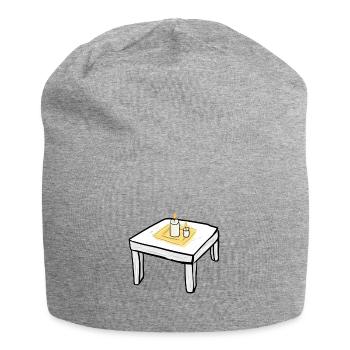 Table furniture cartoon symbol candles - Jersey Beanie - heather grey - Front