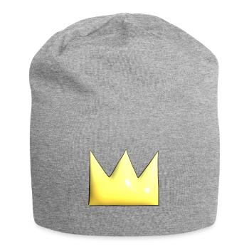 Golden Crown Cartoon Symbol Form - Jersey Beanie - heather grey - Front