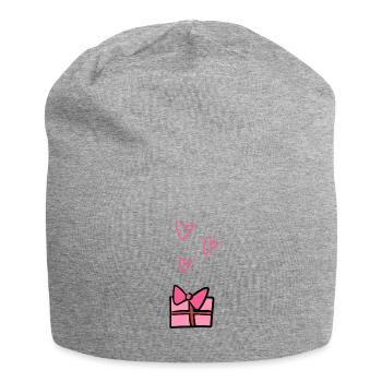 Symbole cadeau Donnez aux cœurs Noël - Bonnet en jersey - gris chiné - Devant