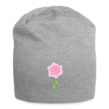 Fleur rose Cartoon Symbol Shape - Bonnet en jersey - gris chiné - Devant